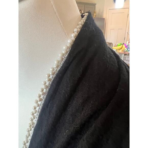 black and faux pearl scarf one size - Picture 4 of 5